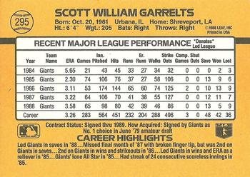 Scott Garrelts  baseball card collectible - Main Image 2