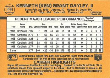 Ken Dayley  baseball card collectible - Main Image 2