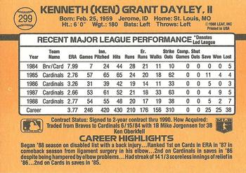 Ken Dayley  baseball card collectible - Main Image 2