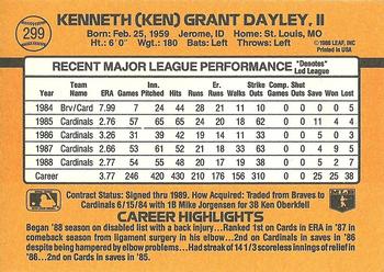 Ken Dayley  baseball card collectible - Main Image 2