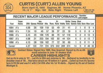 Curt Young  baseball card collectible - Main Image 2