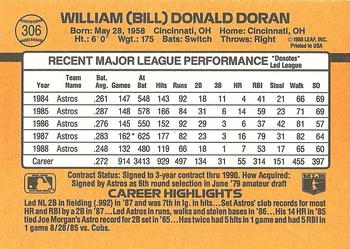 Bill Doran  baseball card collectible - Main Image 2