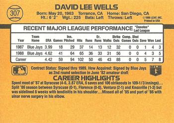David Wells  baseball card collectible - Main Image 2