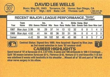 David Wells  baseball card collectible - Main Image 2