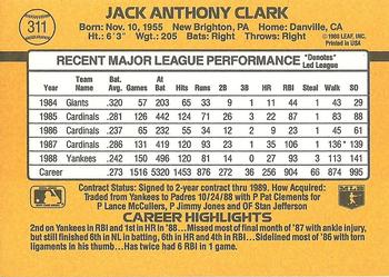 Jack Clark  baseball card collectible - Main Image 2