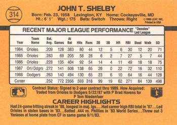 John Shelby  baseball card collectible - Main Image 2