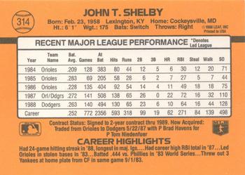 John Shelby  baseball card collectible - Main Image 2