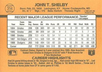 John Shelby  baseball card collectible - Main Image 2