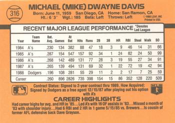 Mike Davis  baseball card collectible - Main Image 2