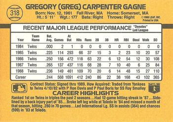 Greg Gagne  baseball card collectible - Main Image 2