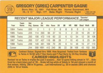 Greg Gagne  baseball card collectible - Main Image 2