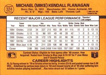 Mike Flanagan  baseball card collectible - Main Image 2