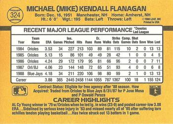 Mike Flanagan  baseball card collectible - Main Image 2