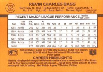Kevin Bass  baseball card collectible - Main Image 2