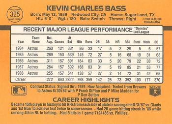 Kevin Bass  baseball card collectible - Main Image 2