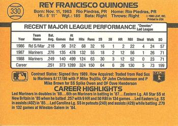 Rey Quinones  baseball card collectible - Main Image 2