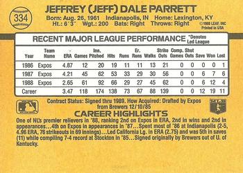 Jeff Parrett  baseball card collectible - Main Image 2