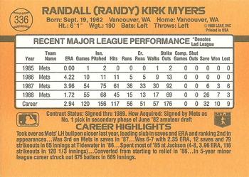 Randy Myers  baseball card collectible - Main Image 2