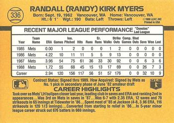 Randy Myers  baseball card collectible - Main Image 2