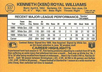 Ken Williams  baseball card collectible - Main Image 2