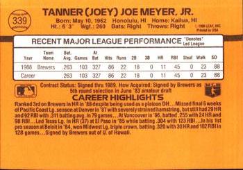 Joey Meyer  baseball card collectible - Main Image 2
