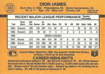 Dion James  baseball card collectible - Main Image 2