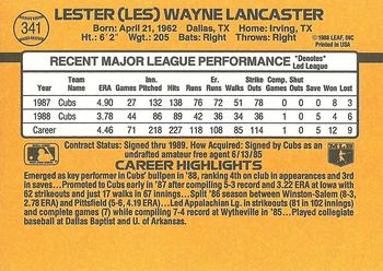 Les Lancaster  baseball card collectible - Main Image 2
