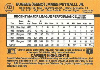 Geno Petralli  baseball card collectible - Main Image 2