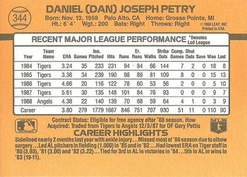 Dan Petry  baseball card collectible - Main Image 2