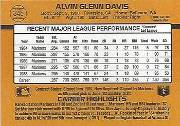 Alvin Davis  baseball card collectible - Main Image 2