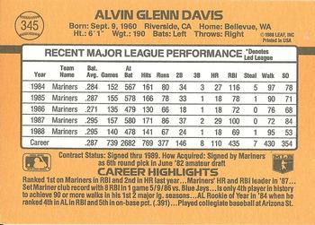 Alvin Davis  baseball card collectible - Main Image 2