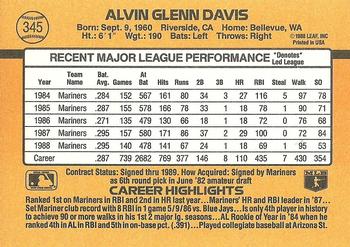 Alvin Davis  baseball card collectible - Main Image 2