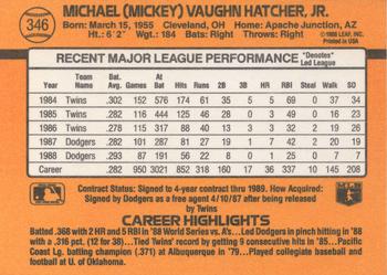 Mickey Hatcher  baseball card collectible - Main Image 2