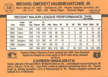 Mickey Hatcher  baseball card collectible - Main Image 2