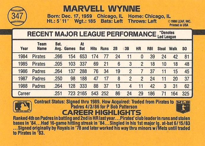 Marvell Wynne  baseball card collectible - Main Image 2