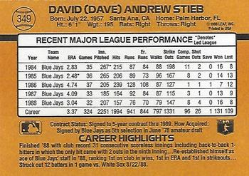 Dave Stieb  baseball card collectible - Main Image 2