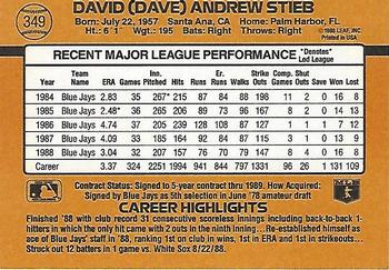 Dave Stieb  baseball card collectible - Main Image 2