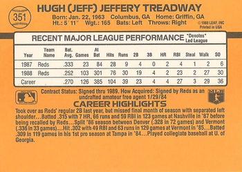 Jeff Treadway  baseball card collectible - Main Image 2
