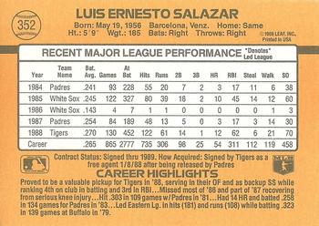 Luis Salazar  baseball card collectible - Main Image 2