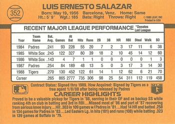 Luis Salazar  baseball card collectible - Main Image 2