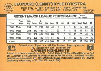 Lenny Dykstra  baseball card collectible - Main Image 2