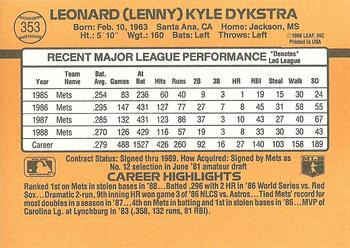 Lenny Dykstra  baseball card collectible - Main Image 2
