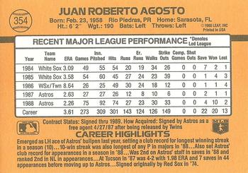 Juan Agosto  baseball card collectible - Main Image 2