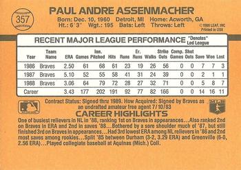 Paul Assenmacher  baseball card collectible - Main Image 2