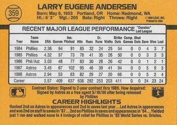 Larry Andersen  baseball card collectible - Main Image 2