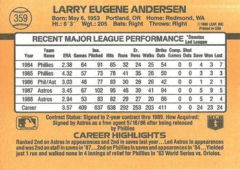 Larry Andersen  baseball card collectible - Main Image 2