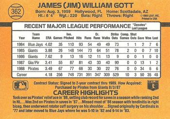 Jim Gott  baseball card collectible - Main Image 2
