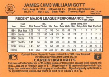 Jim Gott  baseball card collectible - Main Image 2