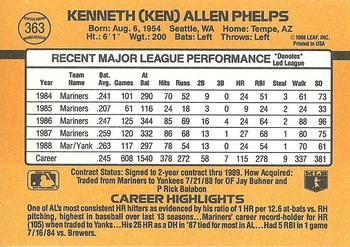 Ken Phelps  baseball card collectible - Main Image 2