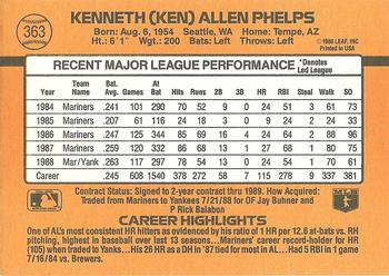 Ken Phelps  baseball card collectible - Main Image 2
